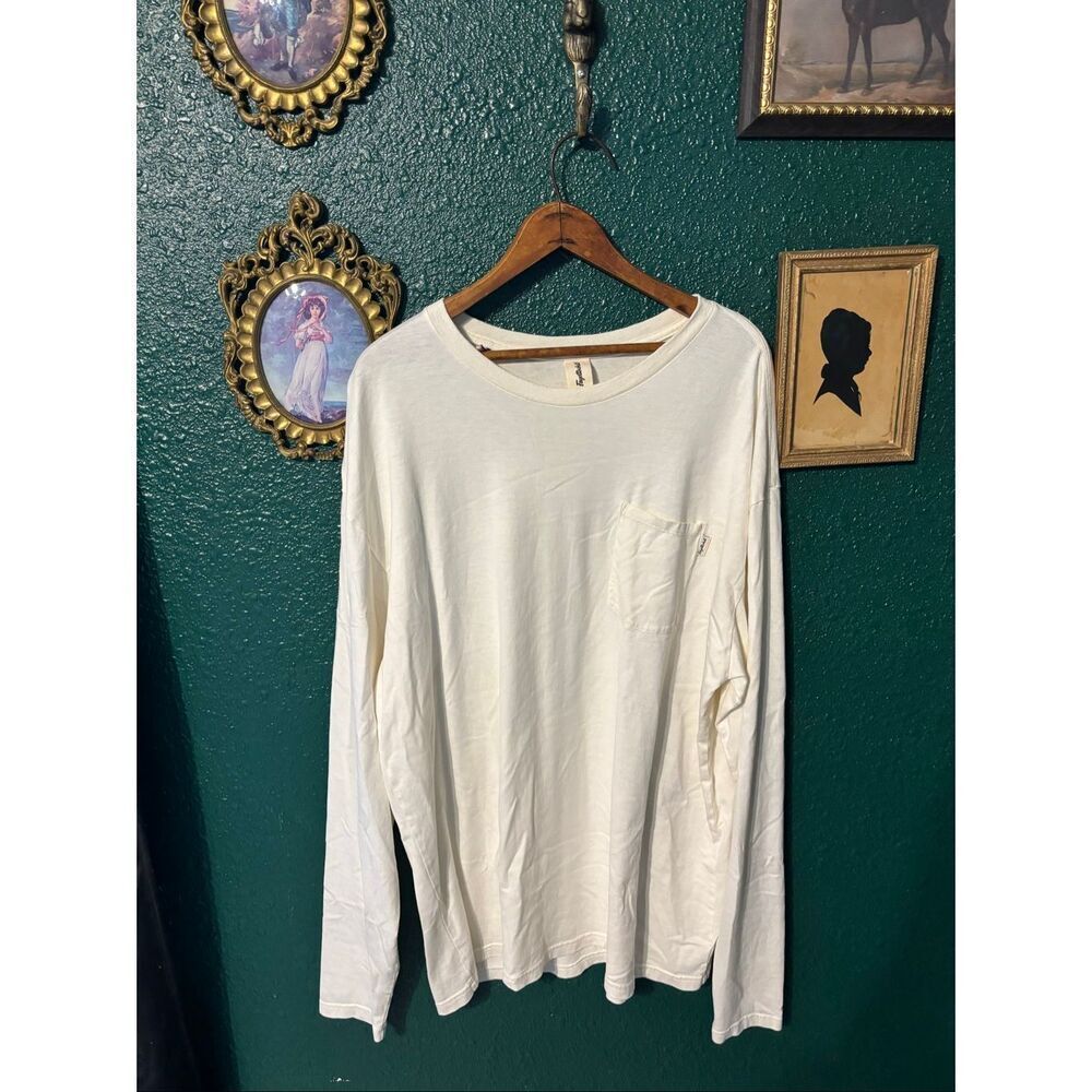 Fayettechill Long Sleeve Size XL Cream Hemp Cotton